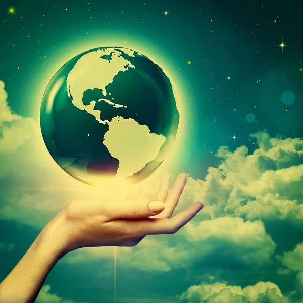 Whole world in your hands, environmental backgrounds