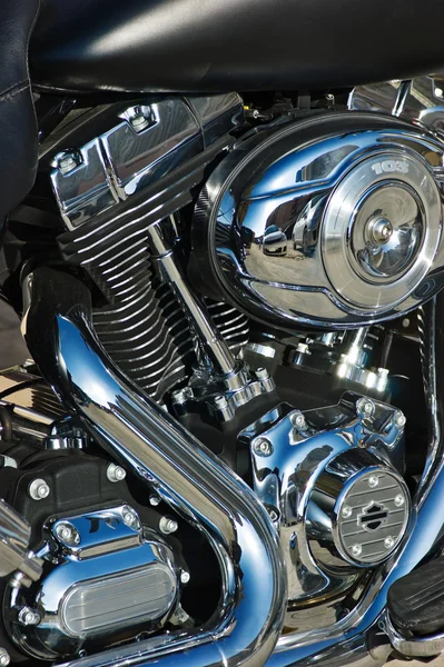 Close-up motorcycle engine
