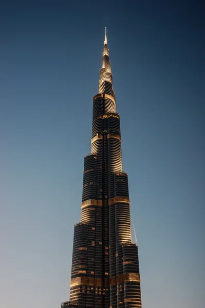 Night view of Burj Khalifa - the world's tallest tower at Downto