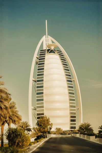 A general view of the world's first seven stars luxury hotel Burj Al Arab 