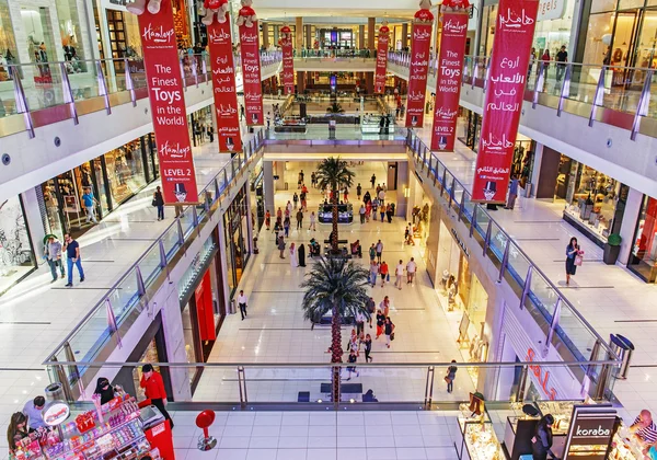 Inside modern luxury mall in Dubai