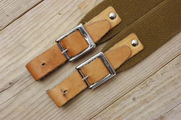 Leather strap with a buckle