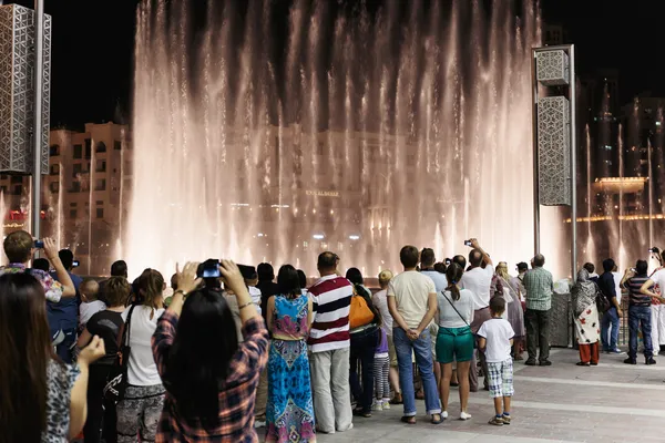 Fountain in the lake near Dubai Mall
