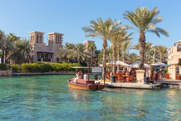 Madinat Jumeirah - luxury 5 star hotel with own artificial canals and boats.