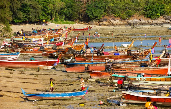 National fishing boats on the shore of the Indian Ocean