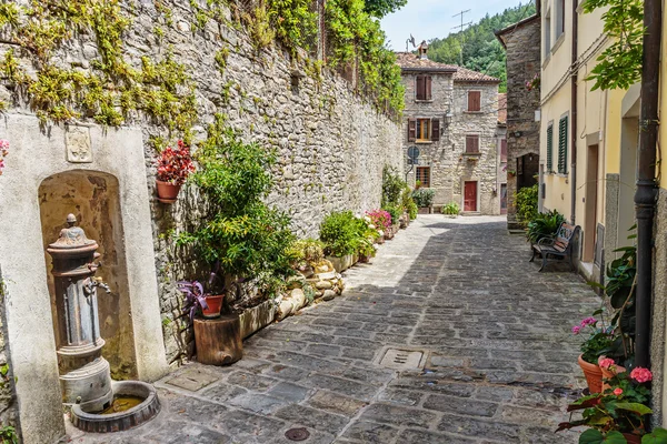 Narrow street in the old town in Italy