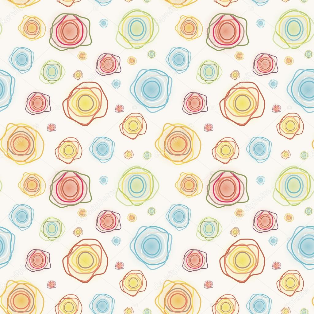 patrón sin costuras abstracto vector vintage - color curvas círculos patrón sin costuras abstracto vector vintage - color curvas círculos