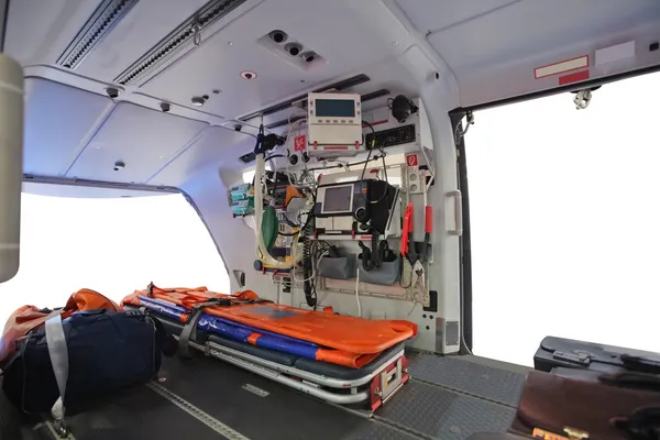 An empty ambulance helicopter