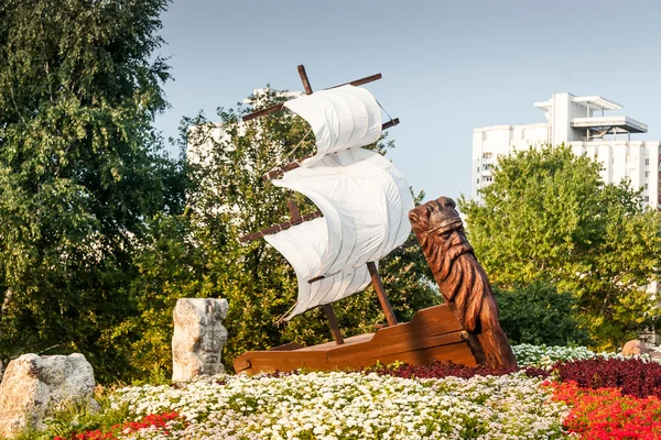 Wooden ship in Park