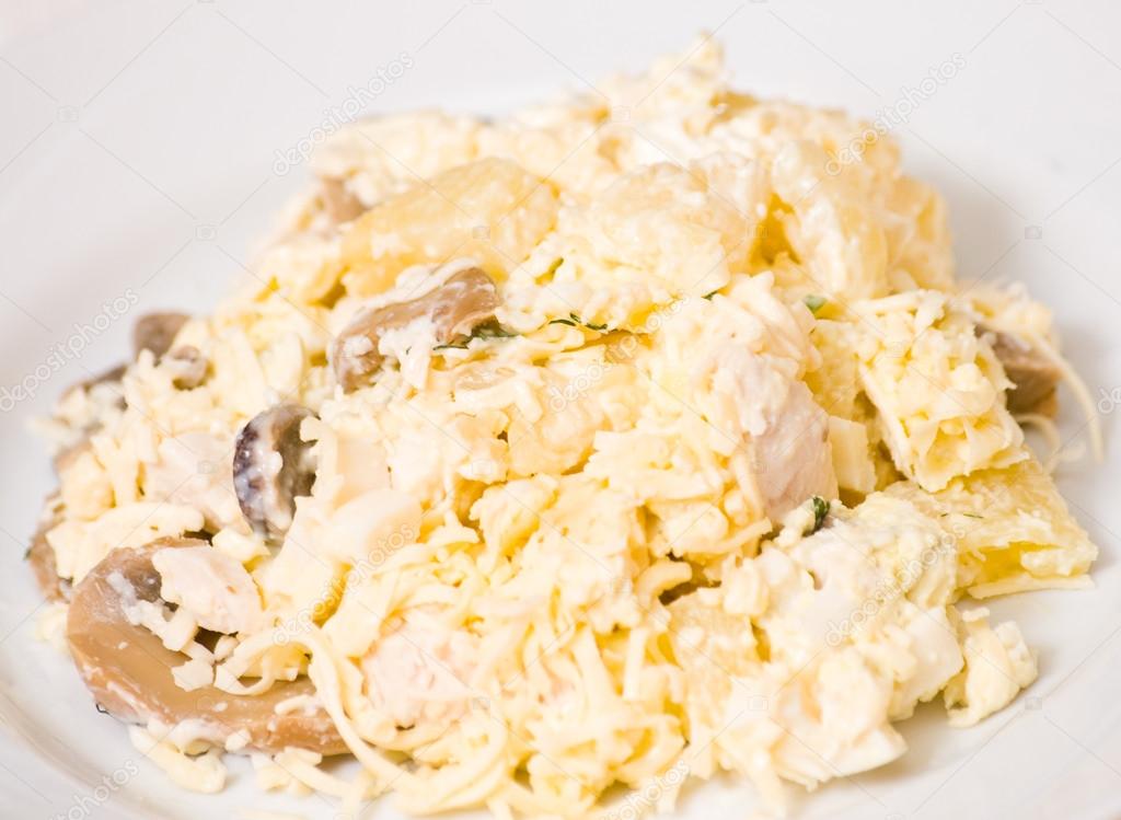 Салат курица с ананасами и грецким орехом слоями рецепт с Салат курица с ананасами и грецким орехом слоями рецепт с