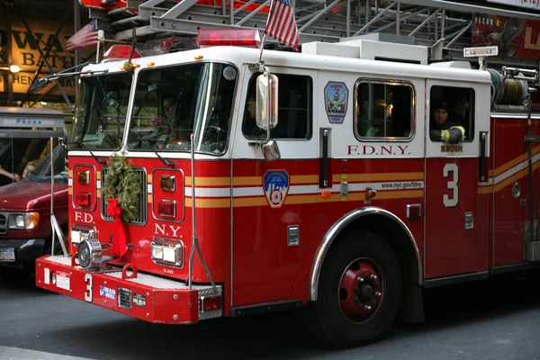 New York street. fire truck