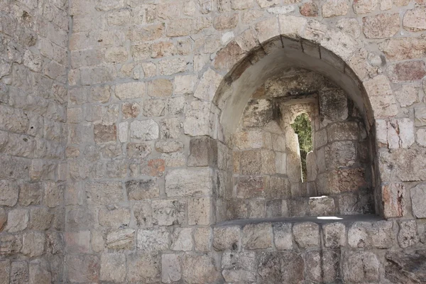 Brick window in Jerusalem