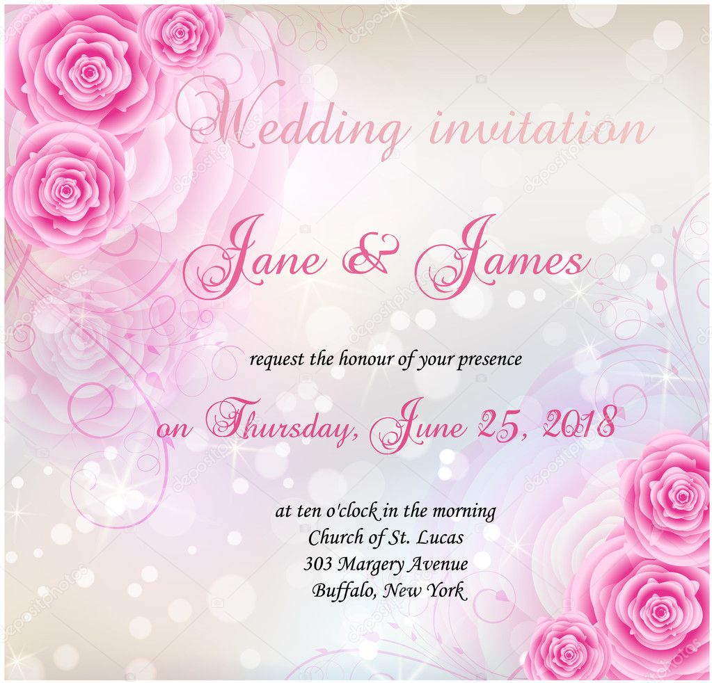Läuse An Orchideen 3834 wedding invitation with roses background stock vector Läuse An Orchideen 3834 wedding invitation with roses background stock vector
