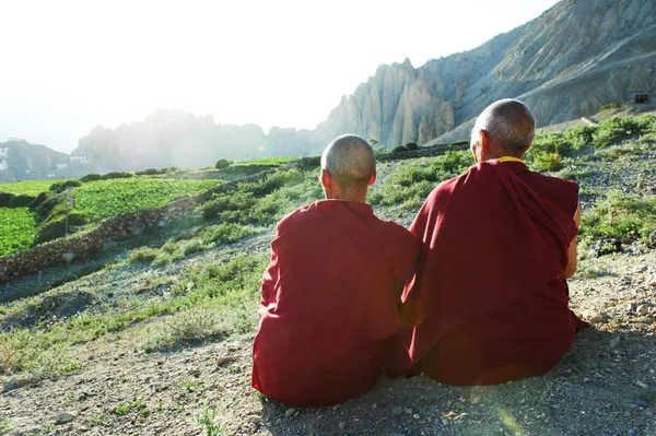 Two Indian tibetan monk lama