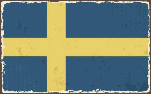 Swedish grunge flag. Vector illustration