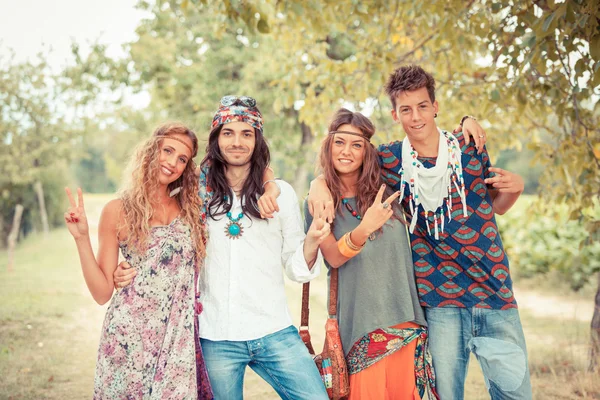 Hippie Group Outside