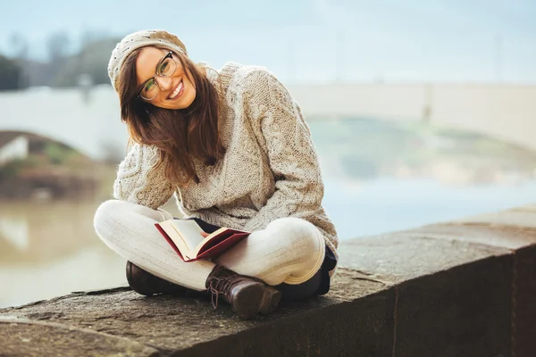 Beautiful Old Fashioned Female Student Outdoor