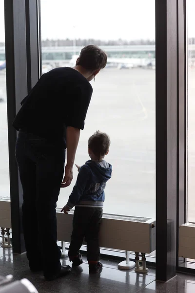 Family at airport