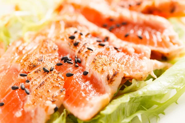 Japanese salad with salmon