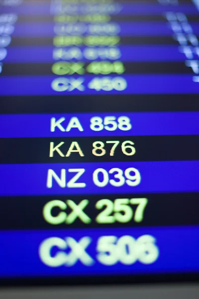 Flight information board in airport.