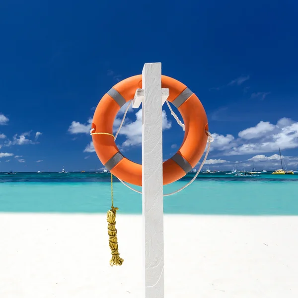 Lifebuoy ring on beach