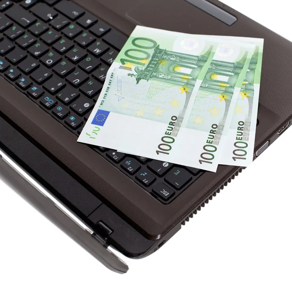 Euro on laptop