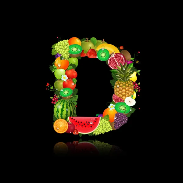 Alfabeto de fruta y verdura Imágenes Vectoriales, Ilustraciones Libres