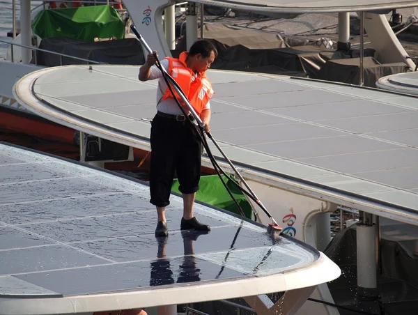 Cleaning the Solar Panels