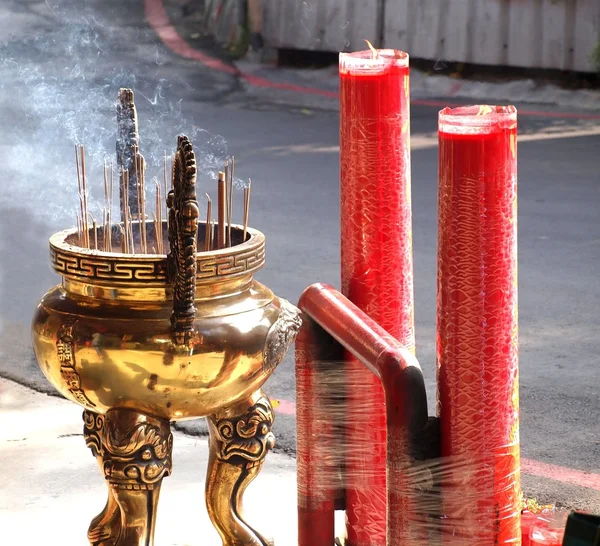 Large Incense Burner and Candles