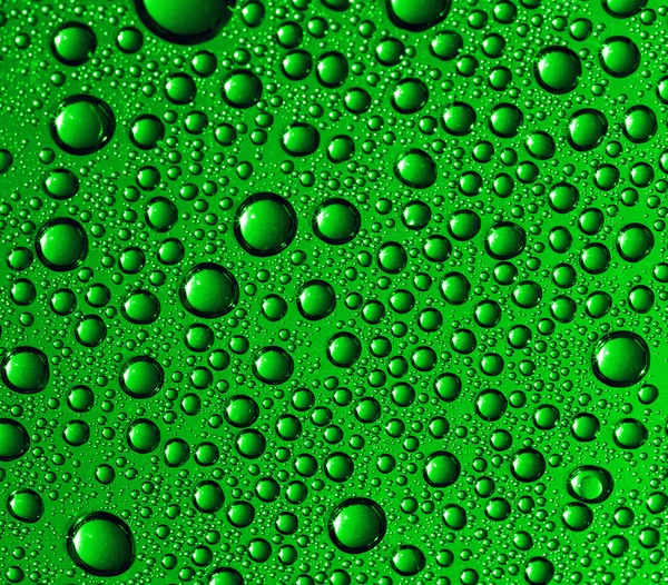 Green water drops