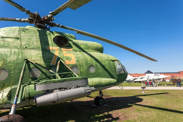 TOGLIATTI, RUSSIA - MAY 2, 2013: Combat transport helicopter on