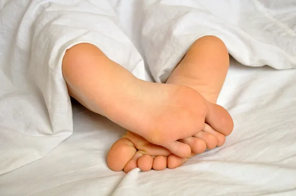 Sleeping girl feet