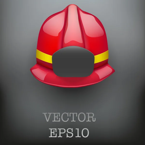 Red fireman helmet vector background