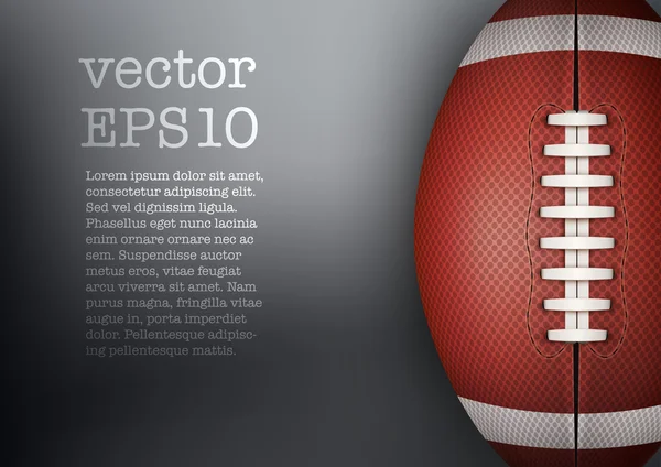 Dark Background of American Football ball. Vector Illustration.