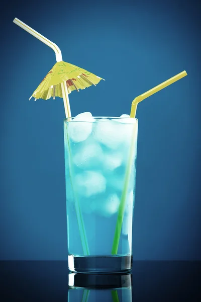 Blue cold cocktail