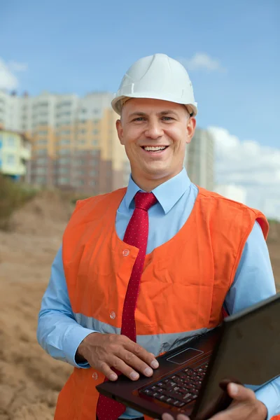 White-collar worker at the building site