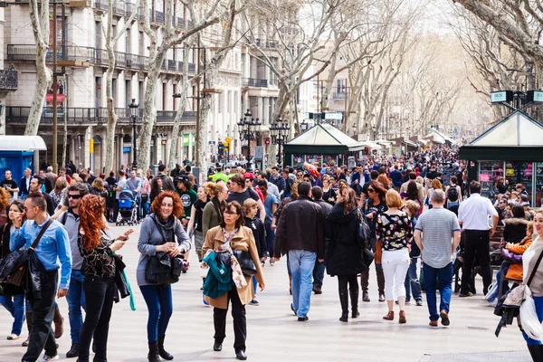 People at La Rambla, Barcelona