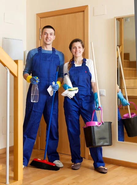 Cleaning team in uniform