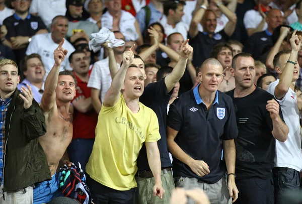 English fans react after England beat of Sweden