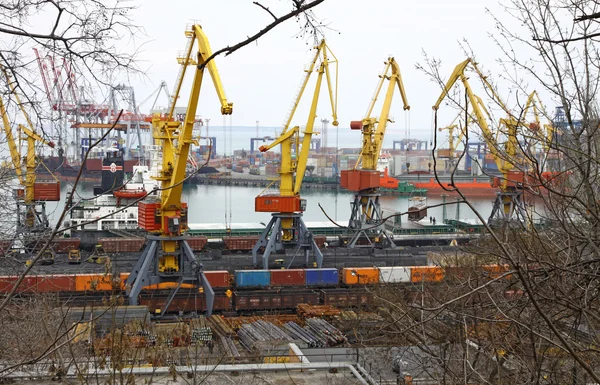 Industrial landscape of Odessa port