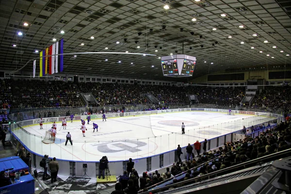 Stadium during ice-hockey game