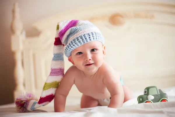 Baby in crochet hat