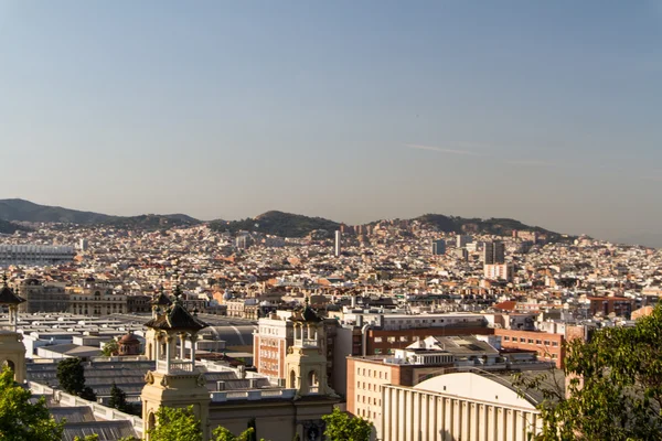 Panoramic view of Barcelona Skyline. Spain.
