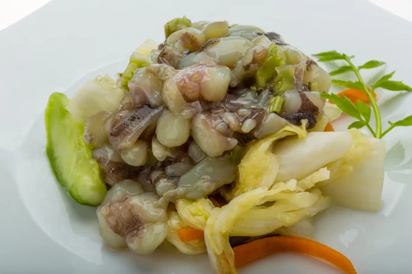 Raw octopus salad