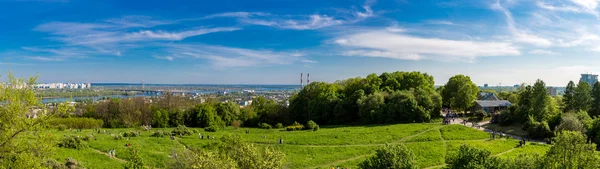 Cityscape of Kiev, Ukraine. Green trees, landscape