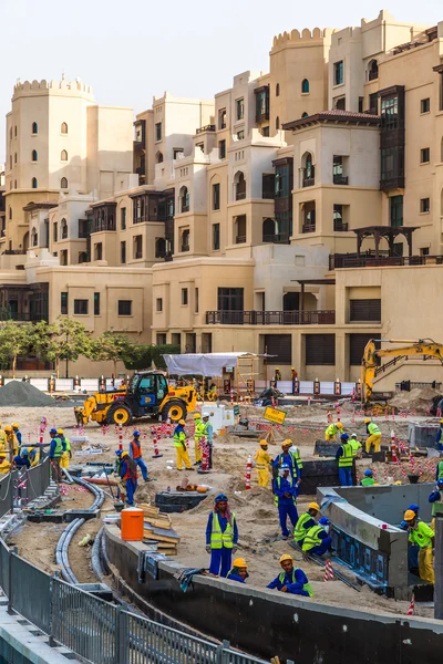 Male construction workers in Dubai