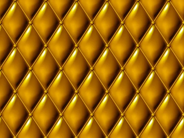 Seamless gold diamond-shaped upholstery background pattern.