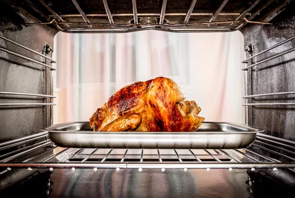 Roast chicken in the oven.