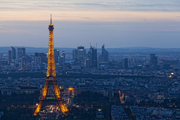 PARIS - SEPTEMBER 30: Eiffel tower at night on September 30, 2012 in Paris.