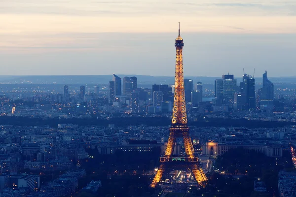 PARIS - SEPTEMBER 30: Eiffel tower at night on September 30, 2012 in Paris.